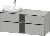 Duravit D-Neo Тумба под раковину слева 140x55x64,4h см, цвет: бетонно-серый мат. DE4970L0707