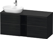 Duravit D-Neo Тумба под раковину слева с 4-мя ящ. 140x55x64,4h см, цвет: дуб черный DE4970L1616