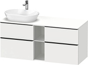 Duravit D-Neo Тумба под раковину слева 140x55x64,4h см, цвет: Gres Pietra Grey Opaco DE4970L1818