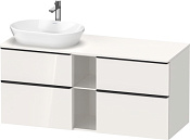 Duravit D-Neo Тумба под раковину слева с 4-мя ящ. 140x55x64,4h см, цвет: белый глянц. DE4970L2222