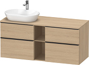 Duravit D-Neo Тумба под раковину слева с 4-мя ящ. 140x55x64,4h см, цвет: дуб натур. DE4970L3030