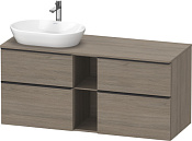 Duravit D-Neo Тумба под раковину слева с 4-мя ящ. 140x55x64,4h см, цвет: дуб терра DE4970L3535