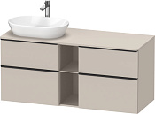 Duravit D-Neo Тумба под раковину слева 140x55x64,4h см, цвет: серо-коричневый мат. DE4970L9191