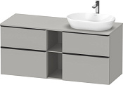 Duravit D-Neo Тумба под раковину справа 140x55x64,4h см, цвет: бетонно-серый мат. DE4970R0707