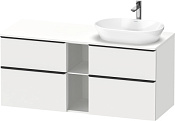 Duravit D-Neo Тумба под раковину справа 140x55x64,4h см, цвет: Gres Pietra Grey Opaco DE4970R1818