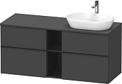 Duravit D-Neo Тумба под раковину справа с 4-мя ящ. 140x55x64,4h см, цвет: графит мат. DE4970R4949