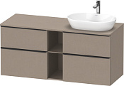 Duravit D-Neo Тумба под раковину справа подвесная с 4-мя ящ. 140x55x64,4h см, цвет: лен DE4970R7575