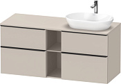 Duravit D-Neo Тумба под раковину справа 140x55x64,4h см, цвет: серо-коричневый мат. DE4970R9191