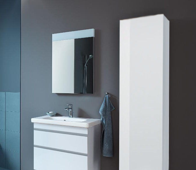 Duravit DuraStyle Шкаф-пенал подвесной 42х24x140h см, цвет: белый глянцевый DS1218L2222