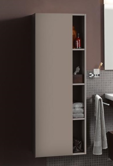 Duravit DuraStyle Шкаф подвесной 50х24х140h см, цвет: бетонно-серый матовый DS1238L0707