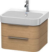 Duravit Happy D.2 Тумба под раковину с 2-мя ящ. 57,5x48x38h см, цвет: дуб европейский H2636305252