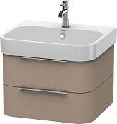 Duravit Happy D.2 Тумба под раковину подвесная с 2-мя ящиками 57,5x48x38h см, цвет: лен H2636307575