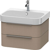 Duravit Happy D.2 Тумба под раковину подвесная с 2-мя ящиками 62,5x48x38h см, цвет: лен H2636407575