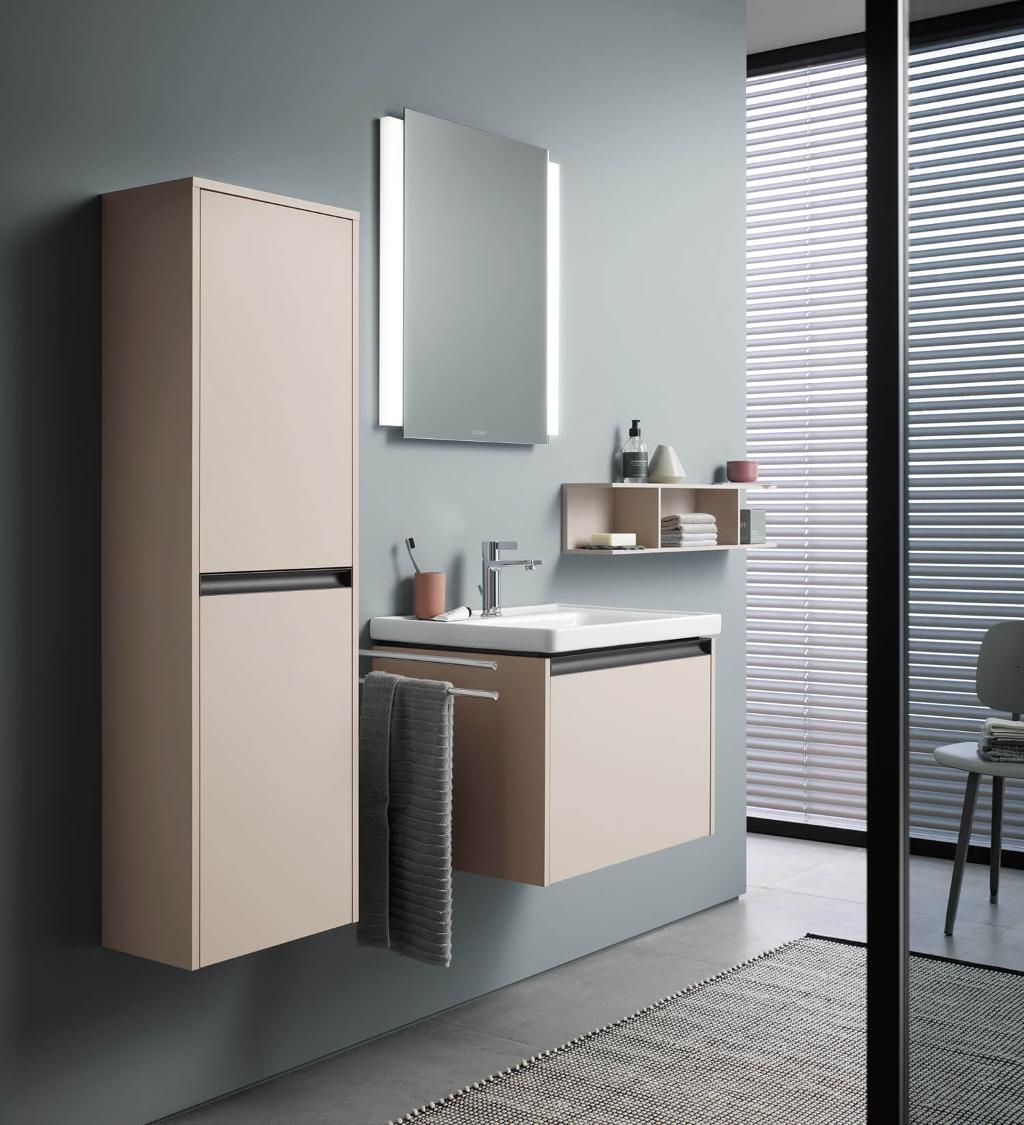 Duravit Ketho.2 Полка подвесная прямоугольная 80х15 см, цвет: графит суперматовый K21208080800000