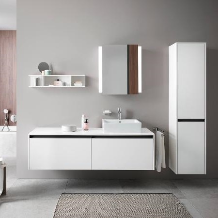 Duravit Ketho.2 Шкаф подвесной 40х36х176h см, цвет: серо-коричневый матовый K21329R91910000