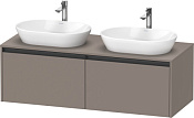 Duravit Ketho.2 Тумба под две раковины 140x55x45,9h см, цвет: базальт мат. K24888B43430000