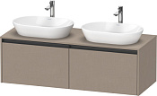 Duravit Ketho.2 Тумба под две раковины с 2-мя ящ. 140x55x45,9h см, цвет: лен K24888B75750000