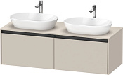 Duravit Ketho.2 Тумба под две раковины 140x55x45,9h см, цвет: серо-коричневый мат. K24888B83830000