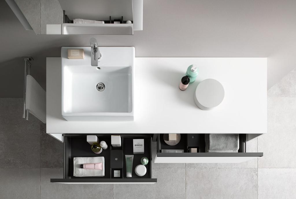 Duravit Ketho.2 Тумба под раковину слева 140x55x45,9h см, цвет: базальт мат. K24888L43430000