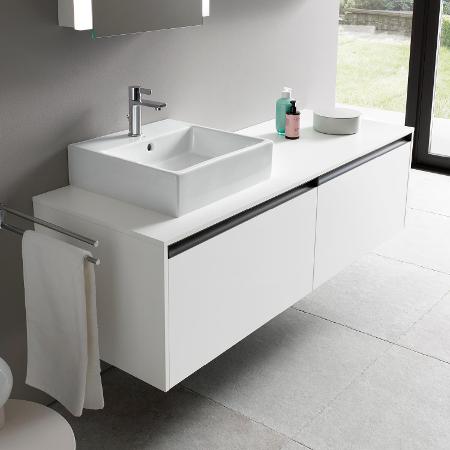 Duravit Ketho.2 Тумба под раковину слева 140x55x45,9h см, цвет: базальт мат. K24888L43430000