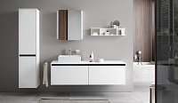 Duravit Ketho.2 Тумба под раковину слева 140x55x45,9h см, цвет: базальт мат. K24888L43430000