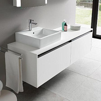 Duravit Ketho.2 Тумба под раковину слева 140x55x45,9h см, цвет: базальт мат. K24888L43430000