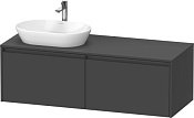 Duravit Ketho.2 Тумба под раковину слева 140x55x45,9h см, цвет: графит мат. K24888L49490000