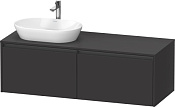 Duravit Ketho.2 Тумба под раковину слева 140x55x45,9h см, цвет: графит супермат. K24888L80800000