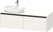 Duravit Ketho.2 Тумба под раковину слева 140x55x45,9h см, цвет: белый супермат. K24888L84840000