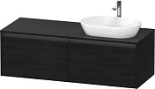 Duravit Ketho.2 Тумба под раковину справа 140x55x45,9h см, цвет: дуб черный K24888R16160000