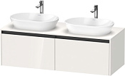 Duravit Ketho.2 Тумба под раковину справа 140x55x45,9h см, цвет: белый глянц. K24888R22220000