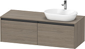 Duravit Ketho.2 Тумба под раковину справа 140x55x45,9h см, цвет: дуб терра K24888R35350000