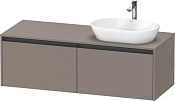 Duravit Ketho.2 Тумба под раковину справа 140x55x45,9h см, цвет: базальт мат. K24888R43430000