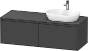 Duravit Ketho.2 Тумба под раковину справа 140x55x45,9h см, цвет: графит мат. K24888R49490000