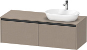 Duravit Ketho.2 Тумба под раковину справа с 2-мя ящ. 140x55x45,9h см, цвет: лен K24888R75750000