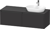 Duravit Ketho.2 Тумба под раковину справа 140x55x45,9h см, цвет: графит супермат. K24888R80800000