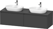 Duravit Ketho.2 Тумба под две раковины с 2-мя ящ. 160x55x45,9h см, цвет: графит мат. K24889B49490000