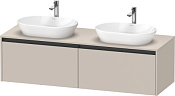 Duravit Ketho.2 Тумба под две раковины 160x55x45,9h см, цвет: серо-коричневый мат. K24889B91910000