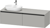 Duravit Ketho.2 Тумба под раковину слева 160x55x45,9h см, цвет: бетонно-серый мат. K24889L07070000