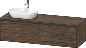 Duravit Ketho.2 Тумба под раковину слева 160x55x45,9h см, цвет: орех темн. K24889L21210000