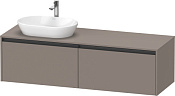 Duravit Ketho.2 Тумба под раковину слева 160x55x45,9h см, цвет: базальт мат. K24889L43430000