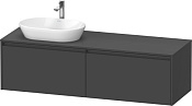 Duravit Ketho.2 Тумба под раковину слева 160x55x45,9h см, цвет: графит мат. K24889L49490000