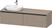 Duravit Ketho.2 Тумба под раковину слева с 2-мя ящ. 160x55x45,9h см, цвет: лен K24889L75750000