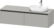 Duravit Ketho.2 Тумба под раковину справа 160x55x45,9h см, цвет: бетонно-серый мат. K24889R07070000