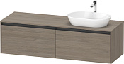 Duravit Ketho.2 Тумба под раковину справа 160x55x45,9h см, цвет: дуб терра K24889R35350000