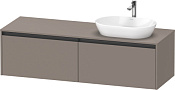 Duravit Ketho.2 Тумба под раковину справа 160x55x45,9h см, цвет: базальт мат. K24889R43430000