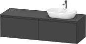 Duravit Ketho.2 Тумба под раковину справа 160x55x45,9h см, цвет: графит мат. K24889R49490000