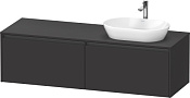 Duravit Ketho.2 Тумба под раковину справа 160x55x45,9h см, цвет: графит супермат. K24889R80800000