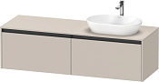 Duravit Ketho.2 Тумба под раковину 160x55x45,9h см, цвет: серо-коричневый мат. K24889R91910000