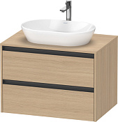 Duravit Ketho.2 Тумба под раковину 80x55x56,8h см, цвет: дуб натур./антрацит K24895030300000